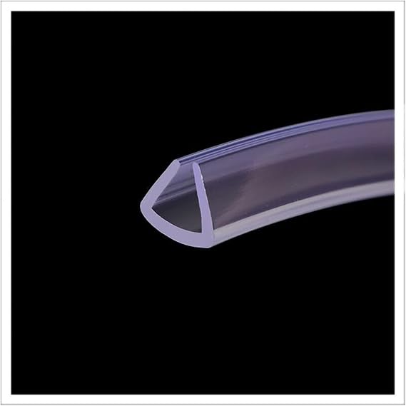 U-Seal Channel Edge Protector Sheet - 3.28FT Transparent U Channel Rubber Edge Trim Seal for Weatherproofing and Protection(8mm x 7mm)