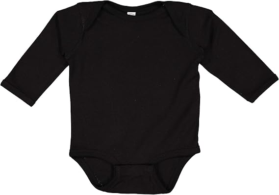 RABBIT SKINS Infant 100% Combed Ringspun Cotton 1x1 Baby Rib Lap Shoulder Bow Tie Bodysuit (4407)