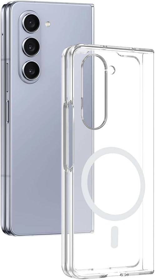Spia Samsung Galaxy Z Fold 5 ile Uyumlu Kılıf Kablosuz Şeffaf Şarj Özellikli Lansman Kapak Orijinal (Samsung Galaxy Z Fold 5 ile Uyumlu, Kablosuz Şeffaf)