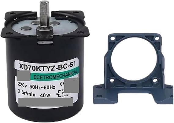 Synchronous Motor 70KTYZ 220V 40W Eccentric Axis AC Synchronous Motor+ Bracket 2.5rpm -110rpm(10rpm)