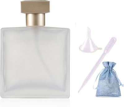 50ml1.7oz Frosted Glass Perfume Atomizer Refillable Spray Bottle for Men & Women, Portable and Stylish