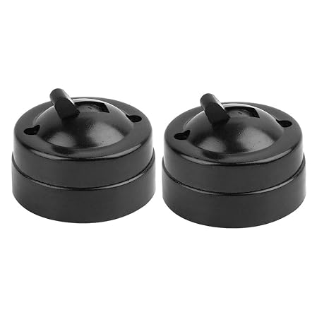 Retro Single Control Switch, Mounted Wall Light Switch, Round Old-Fashioned Flat Toggle Switch for Home Office Hotel(2.13 * 1.02")
