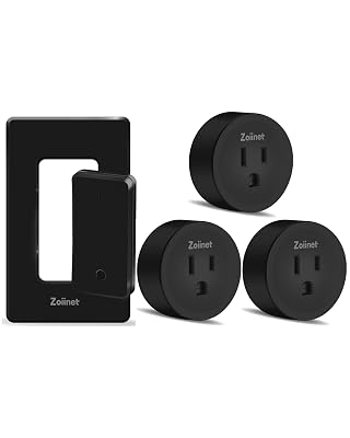 Remote Control Outlet Plug Switch, Buckle Design & Removable Wireless Light Switch, 300 ft, 1500W On Off Power Switch for Household Appliances, No Wiring No WiFi, Programmable, Black3 Pack