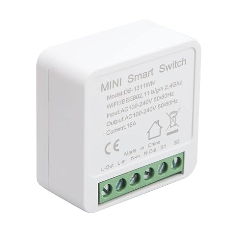 Smart Switch WiFi Light Switch APP Control DIY Module 16A AC100-240V 50/60HZ Mini Smart Relay for Home Wall Light Control Family Sharing