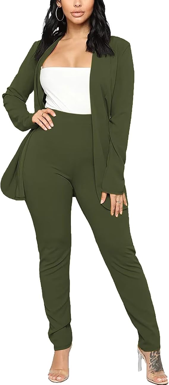 Aro Lora Pant Suits for Women Dressy Casual 2 Piece Outfits