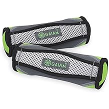 Gaiam Hand Weights for Women & Men Soft Dumbbell Walking Hand Weight Sets with Hand Strap