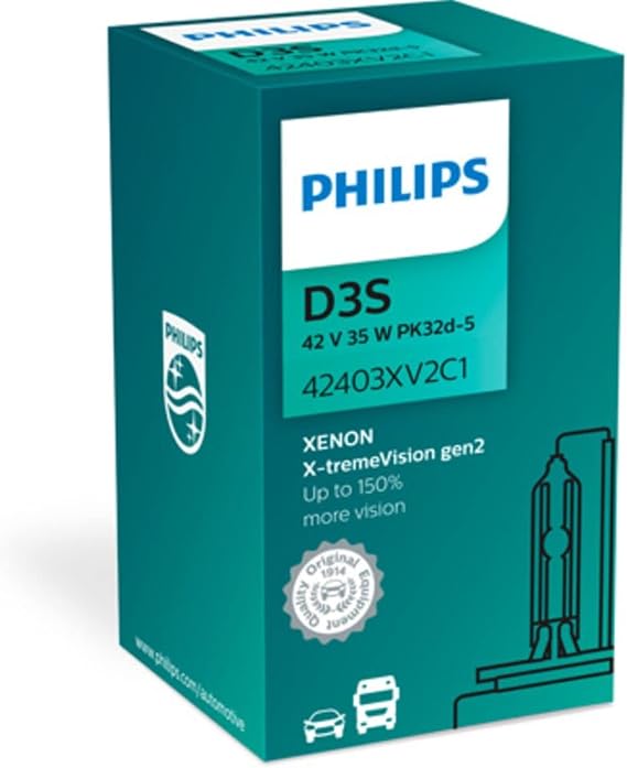 Philips Xenon X-TremeVision Headlight Bulb D3S GEN2 up to 150% more vision, Xenon burner 42403XV2C1