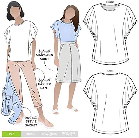 Style Arc Sewing Pattern - Posie Knit Top (Sizes 10-22)