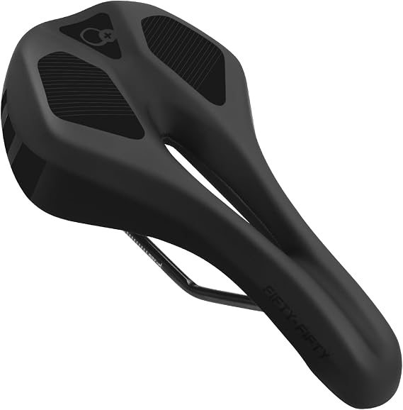 FIFTY-FIFTY Mountain Bike Seat, Comfortable Memory Foam Bicycle Saddle | Waterproof Bicycle Seat for Men and Women, Soft Lightweight, Easy to Install, Compatible with MTB, Road Bike, E-MTB