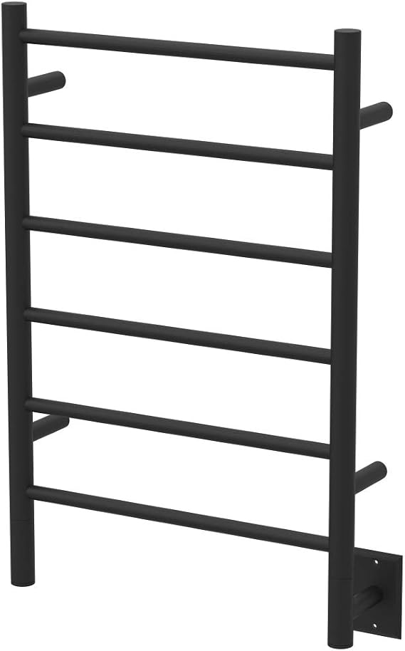 Amba Jeeves JSMB Model J-Straight 6-Bar Hardwired Towel Warmer, Matte Black