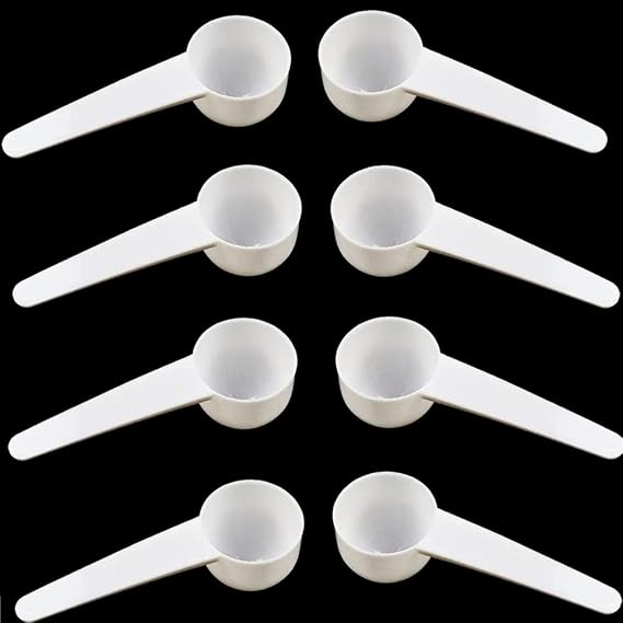 10ml Milk Powder Scoop Spoon with Long Handle, Plastic Tablespoon Measuring Spoons for Coffee Medicine DIY Facial Mask Measurement Scoop (20 Pack)