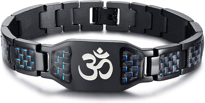 Hisatan Men's Customizable Personalized Link Bracelet with Multi-Pattern Stainless Steel Fashion Bracelet