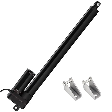 JQDML 400mm 16" Stroke Linear Actuator 12V Heavy Duty 3000N IP65 Waterproof