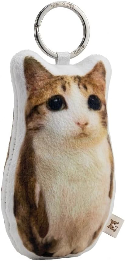 Meowl Voice-Playing Plush Cat Charm - Cute & Funny Keychain with Squeeze Sound, Fidget Stress Relief Accessory, Backpack Decor Gift for Cat Lovers