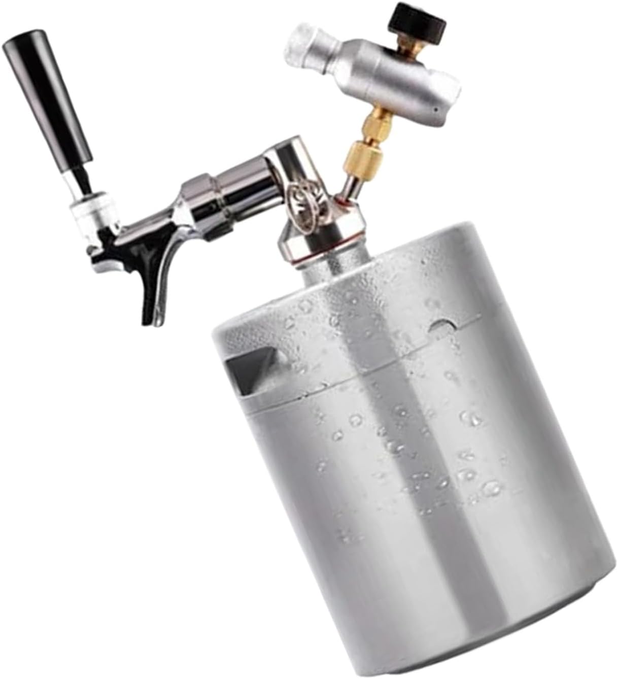 Miniature Portable Stainless Steel Draft Dispenser Compact Kegs Systems Draft Tap Easy Clean Home Brewing Home Brewing Equipment
