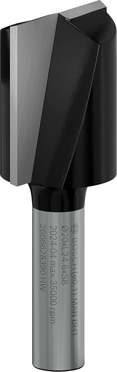 Bosch Professional Odun İçin Standart Kanal Frezesi (Ahşap İçin, Ø 20 Mm, Çalışma Uzunluğu 25 Mm, El Frezesi Aksesuarı)