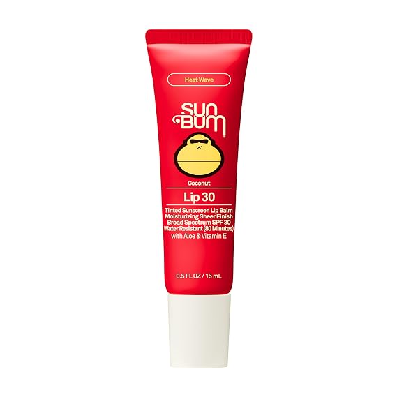 Sun Bum SPF 30 Coconut Sunscreen Lip Balm, Heat Wave Tinted - 0.5 oz
