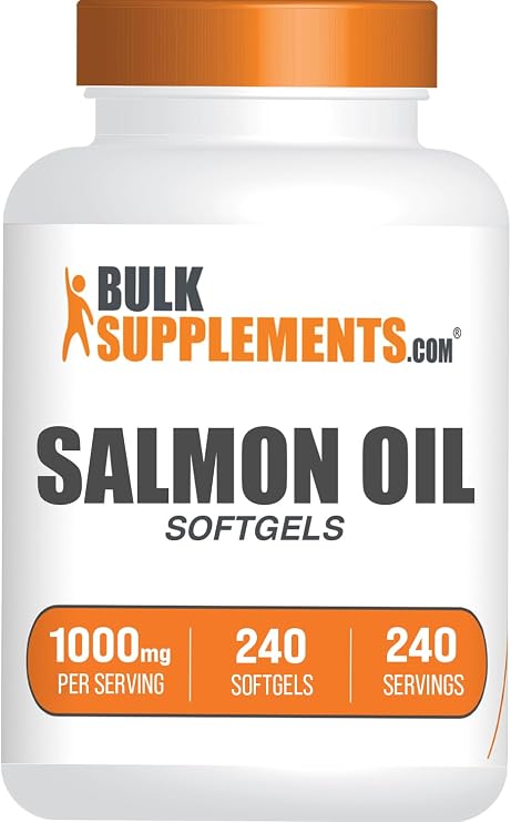 Salmon Oil Softgels - Omega 3 Supplement, Wild Alaskan Salmon Oil Supplements - 1000mg, Gluten Free, 1 Softgel per Serving, 240 Count (Pack of 1)