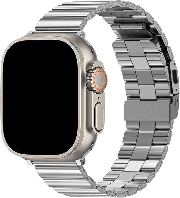 Fullmosa Compatible with Apple Watch Metal Bands 49mm 46mm 45mm 44mm 42mm 41mm 40mm 38mm, Stainless Steel iWatch Band Men Women for Apple Watch Series 11 10 9 8 7 6 5 4 3 2 1, Ultra3/2/1, SE3/2/1