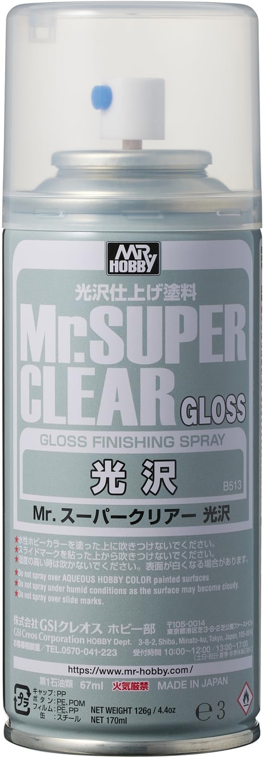 GSI Creos Mr. Super Clear Spray Gloss 170ml 5.7 fl. oz. Hobby Finishing Material B513