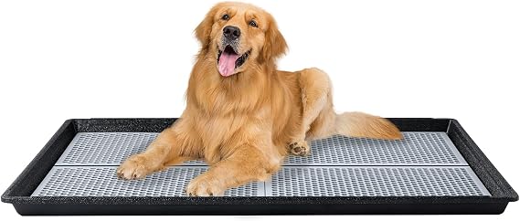 HQ4US Pee Pad Holder, Dog Potty Tray with Grate, Extra Large Litter Box