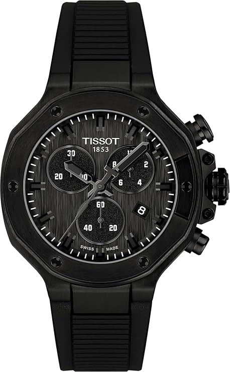 Tissot T-Race Chronograph 38mm, Swiss Quartz Watch, Stainless Steel Case with Black PVD Coating, Black Dial, T1418173705100