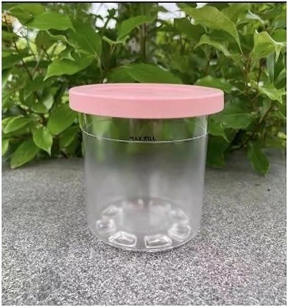 Fits Ninja Creami Pints 16oz Cup, NC301 NC290 Series Ice Cream Maker Container Cup and 1 Storage Tank Random Color