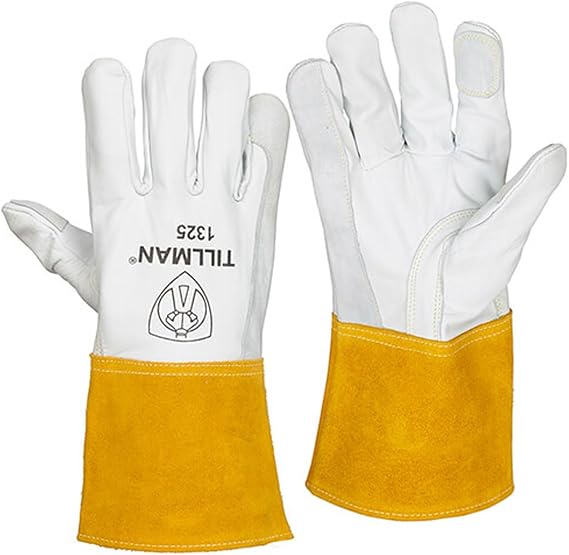 Tillman 1325 Reinforced Goatskin TIG Welding Gloves with Heat Shield, X-Large