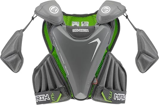 Maverik MX EKG Grey Lacrosse Shoulder Pads Adult Large