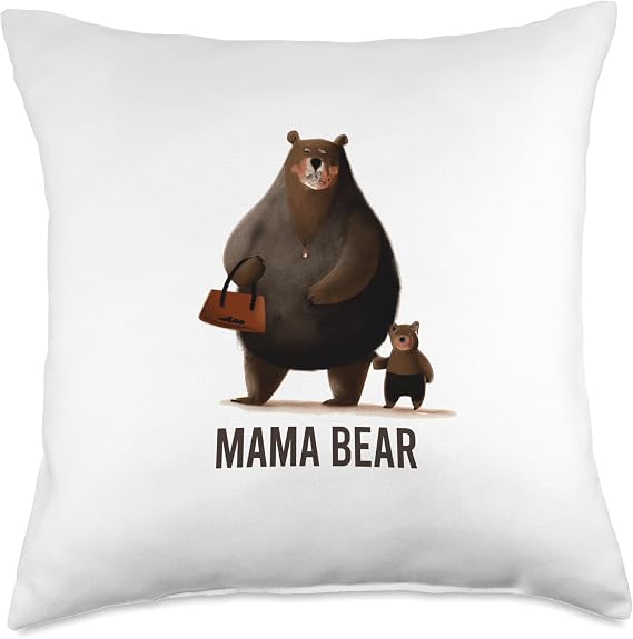 Mama Bear Throw Pillow