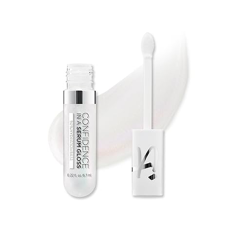 IT Cosmetics Confidence in a Serum Lip Gloss + Lip Serum for Softer Lips | High-shine Sheer Gloss for Dry Lips, 90% Hydration Base with Hyaluronic Acid + Ceramide, 8HR Hydrating Formula, Non-sticky