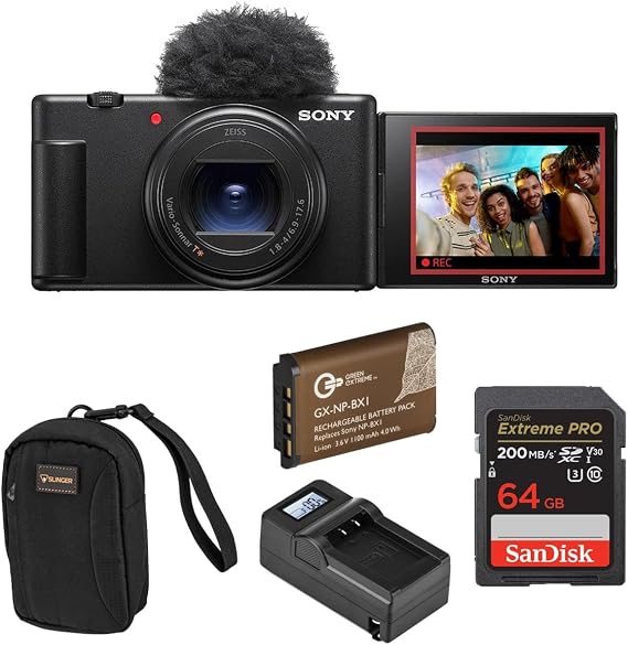 Sony ZV-1 II Vlog Camera for Content Creators and Vloggers (Essentials Kit, Black)