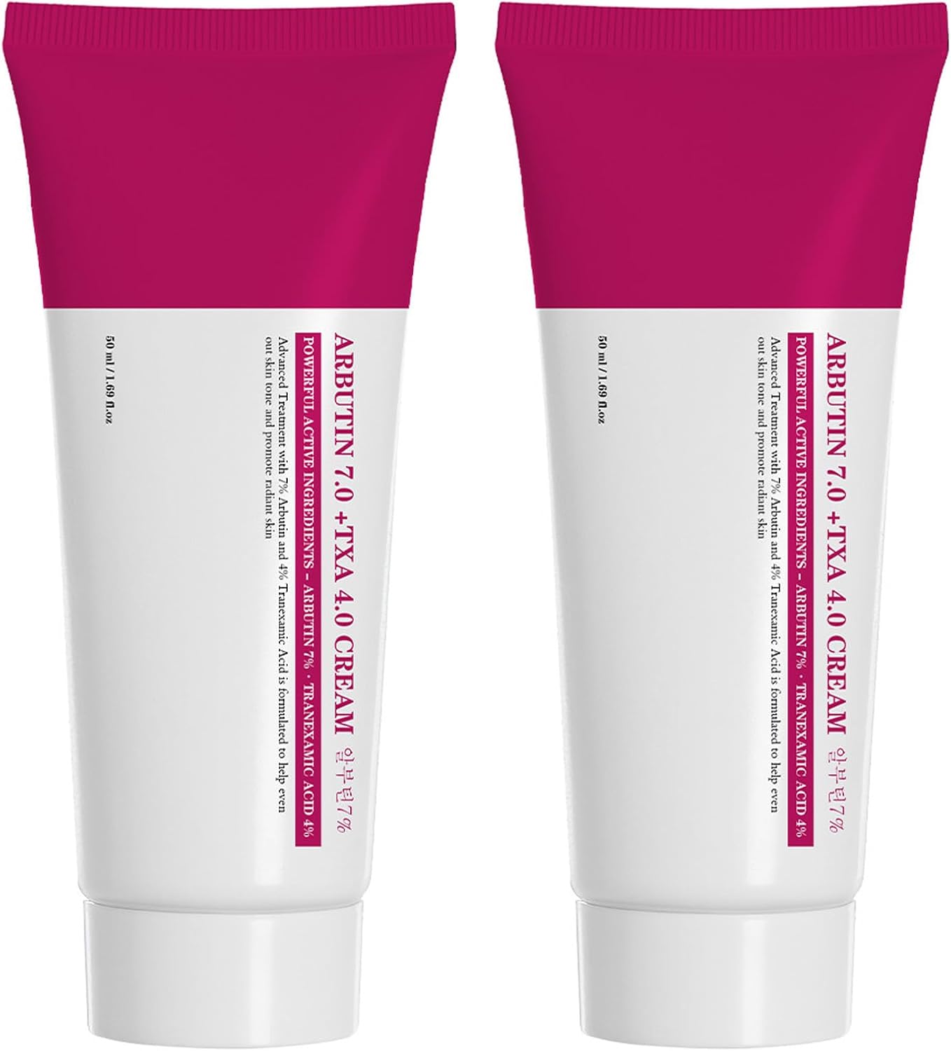 2PCS Arbutin 7% + Tranexamic Acid 4% Cream, Pigmentation Removal Cream, Fades Dark Spots Freckle Blemishes Pigmentation, Moisturiser Melasma Treatment for Face