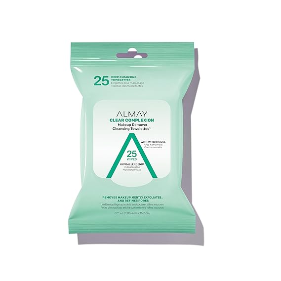 Almay Clear Complexion Makeup Remover Cleansing Towelettes, 25 Count