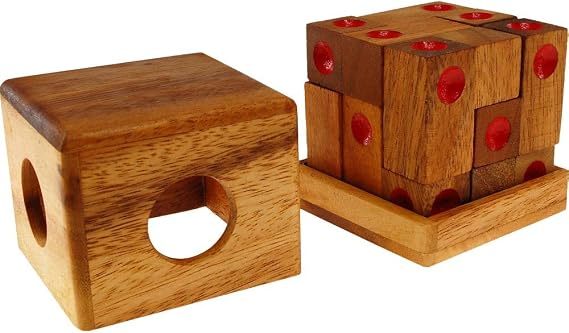 Dice Cube - 3D Wooden Brain Teaser Puzzle