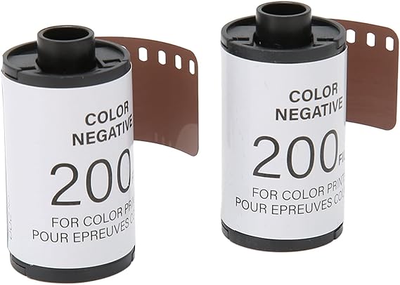 2 Roll 35mm Camera Color Film Camera Color Print Film ISO 200 8 Sheets Each High Saturation HD Camera Color Negative Film for 135 Cameras