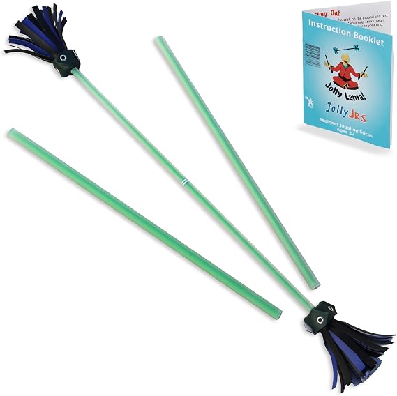 Green Jolly JRS Beginner Juggling Flower Sticks