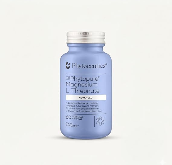 Phytopure® Magnesium L-Threonate Advanced – Brain-Targeted Magnesium – Supports Sleep, Memory and Cognitive Function – High-Potency Magnesium L-Threonate – 30 Capsules