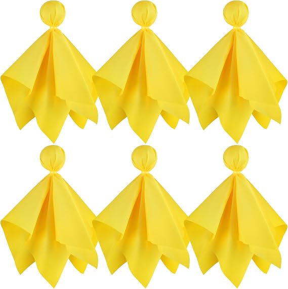 Football Penalty Flags, 6-Pack Yellow Referee Flags for Games and Parties | Yellow Football Penalty Flags, 6-Piece Referee Set for Football Games, Fan Events, Sports Parties and Game Day Activities