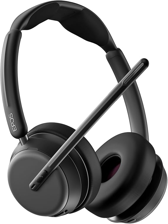 EPOS Impact 1060 ANC Professional Bluetooth Headset for PC - Double-Sided, Premium Noise-Canceling Mic, EPOS AI, Intuitive Controls, Super Wideband Audio, Ideal for Focused Work in Noisy Office