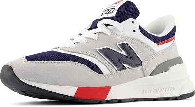 New Balance Classics 997R - Unisex Sneakers - Suede Upper - CUSH Insole - Cotton Lining - Rubber Outsole Brighton GreyTeam Navy US Mens 6.5, Womens 8 D - Medium