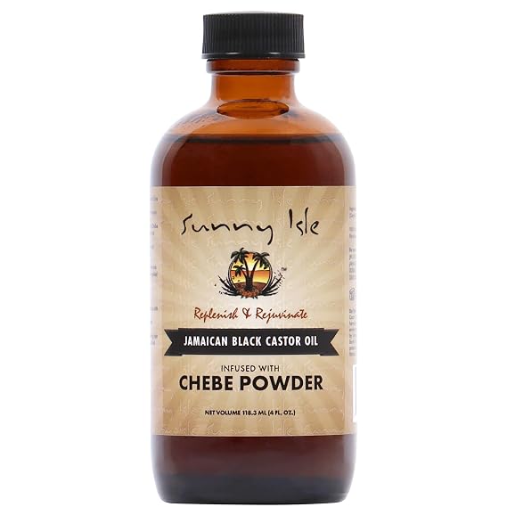 Sunny Isle Jamaican Black Castor Oil With Chebe Powder 4oz | Hair Growth