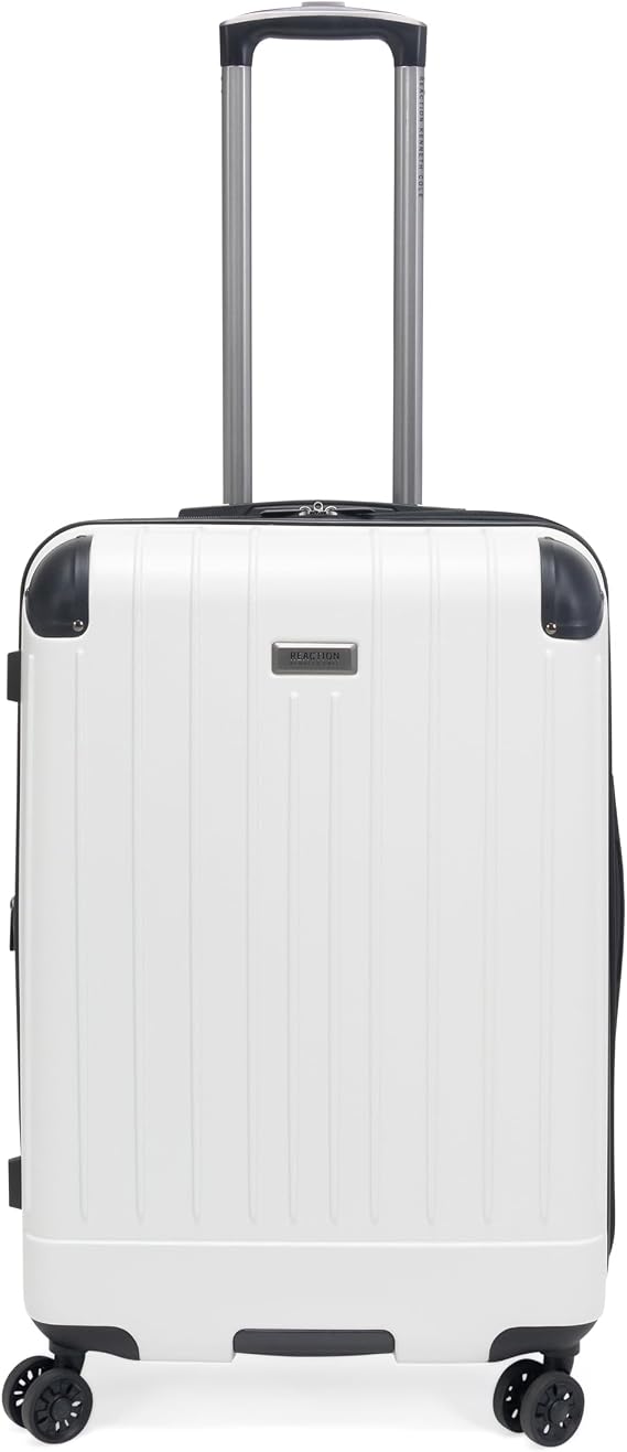Kenneth Cole Reaction Flying Axis 24" Hardside Expandable 8-Wheel Spinner Check-Size Luggage, Coconut White