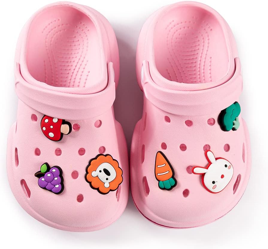 KIDSUN Toddler Kids Boys Girls Cute Garden Clogs Water Sandals Slip On Shoes Slipper Slides Lightweight Outdoor Summer Infant Children Beach Pool Play Shoes BabyToddler Kids