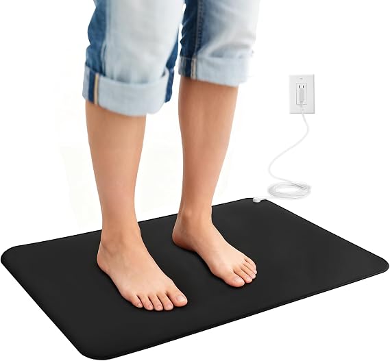 Grounding Mat, Earth Mat Grounding Pad for Desk, Earth Connected Therapy, Indoor Grounded for Balance & Wellness, 15.7" x 23.6 "
