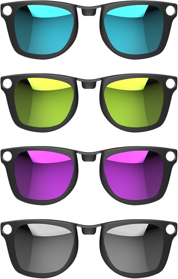 HIBLOKS 4Pcs Polarized Clip for Ray-Ban Meta Wayfarer (RW4006/RW4012 50-22)