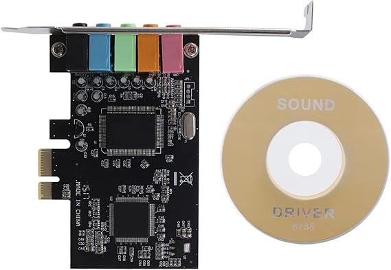 5.1 Internal Sound Card for Windows 10 with Low Profile Bracket, 3D Stereo PCI-E, CMI8738 Chip 32/64 Bit Sound Card PCI, 500154344