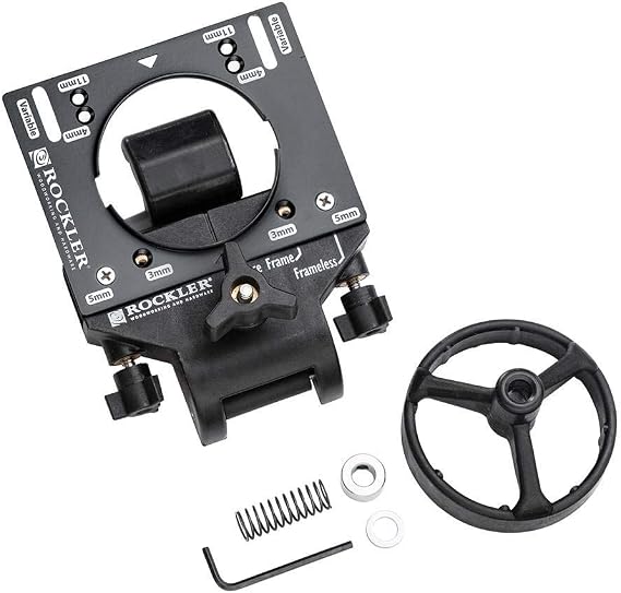 Jig It Concealed Hinges Drilling Guide Kit w/Hinge Cup Door Hinge Template, Clamp Base, Drilling Shroud Cabinet Hardware Jig for Small Shops, Jobsite Work Hinge Installation Hardware Jig