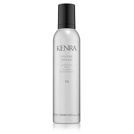 Kenra Volume Mousse 12 | Medium Hold Mousse | Non-Drying, Non-Flaking Lightweight Formulation |Styling Control Without Stiffness Or Stickiness | Tames Frizz & Conditions | All Hair Types | 8 oz
