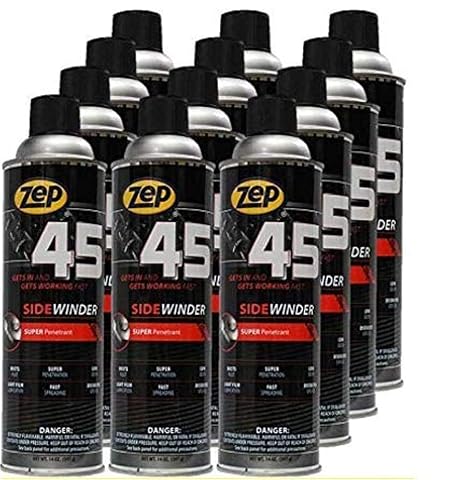 Zep 45 Sidewinder Super Penetrant - 14 oz (Case of 12) - B41801 - Penetrating Oil Aerosol, Great for Frozen and Corroded Parts, Dissolves Grease, Busts Rust